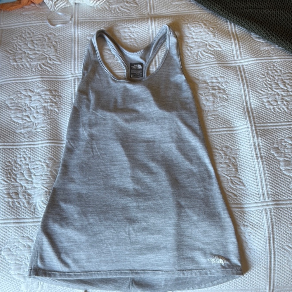 Gray North Face Racerback Tank Top